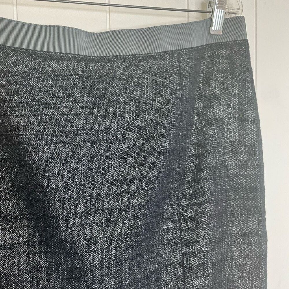Ann Taylor Loft Women’s Small Grey A Line Mini Skirt Slit Back Zipper - Picture 3 of 10